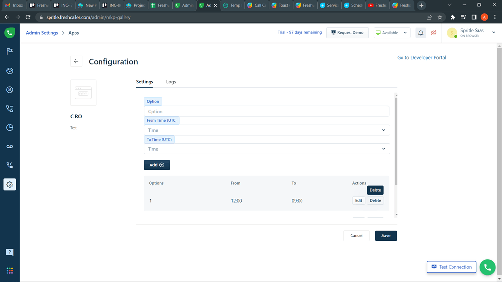 (fwdatatable) gets disabled in the settings page App Platform