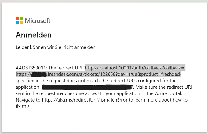 Microsoft Error Message