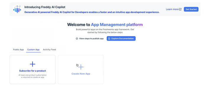 Revamped custom apps listing page for new users